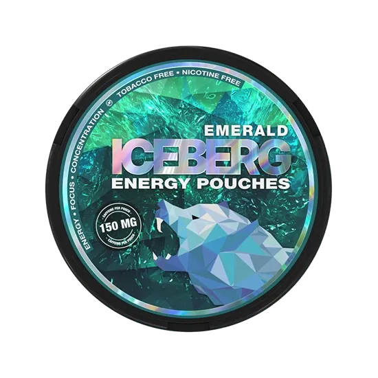 ICEBERG Energy Emerald (150mg Caffeine) - zesty, bold apple, pear flavour, all-white energy pouch by ICEBERG Sp. z o.o