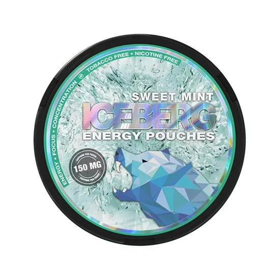 ICEBERG Energy Sweet Mint (150mg Caffeine) - zesty, bold sweet mint flavour, all-white energy pouch by ICEBERG Sp. z o.o