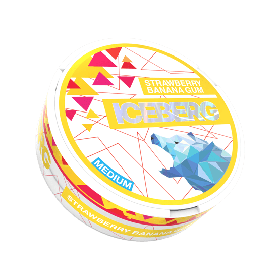 iceberg light strawberry banana gum - 20mg nicotine pouches