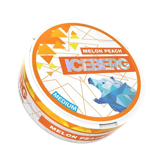 ICEBERG Melon Peach Medium - 12mg - zesty, bold melon, peach flavour, all-white nicotine pouch by ICEBERG Tobacco Sp. z o.o