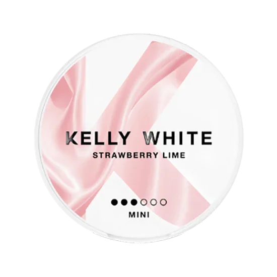 KELLY WHITE Strawberry Lime Mini all-white nicotine pouch, Strawberry, Lime flavour