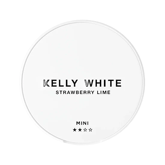 KELLY WHITE Strawberry Lime Mini - 5mg - zesty, bold strawberry, lime flavour, all-white nicotine pouch by White Industries AB