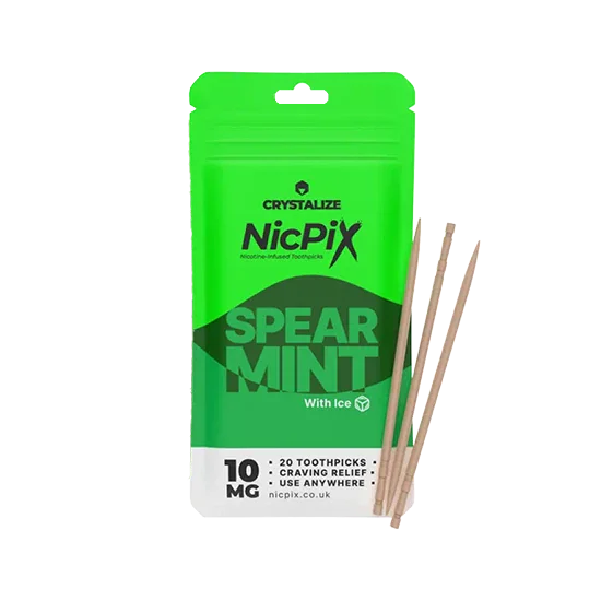 NicPix Spearmint - fresh spearmint flavour, crystalised nicotine toothpicks by Drip Hacks