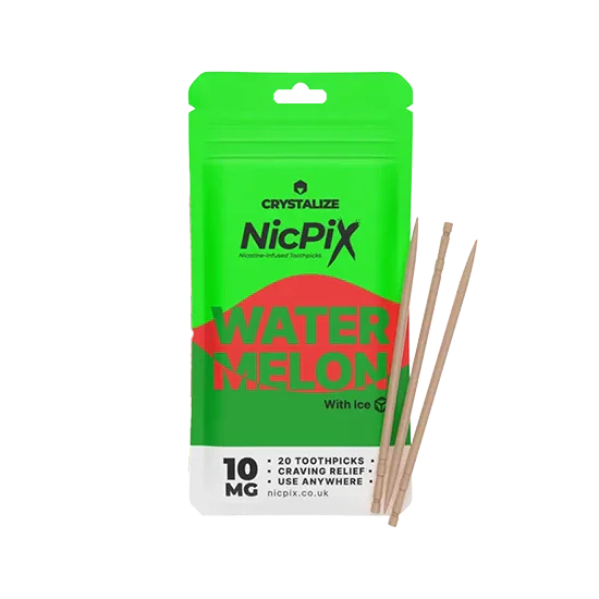 NicPix Watermelon - juicy watermelon flavour, crystalised nicotine toothpicks by Drip Hacks