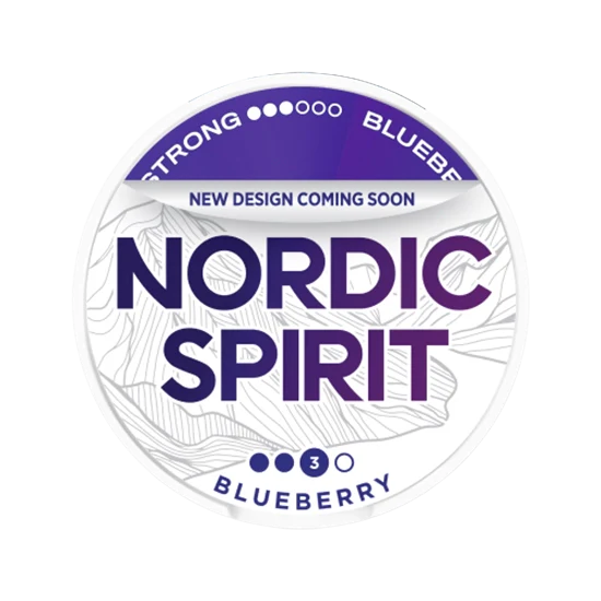 NORDIC SPIRIT Blueberry Strong - blueberry flavour, all-white nicotine pouch by JTI