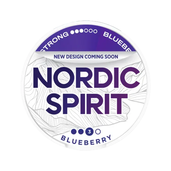 NORDIC SPIRIT Blueberry Strong - blueberry flavour, all-white nicotine pouch by JTI