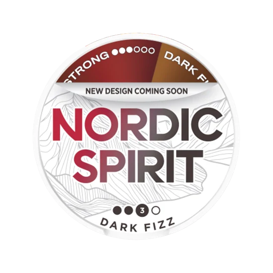 NORDIC SPIRIT Dark Fizz Strong - fizzy flavour, all-white nicotine pouch by JTI