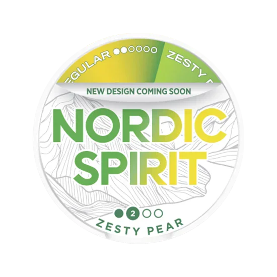 NORDIC SPIRIT Zesty Pear Regular - citrus, pear flavour, all-white nicotine pouch by JTI