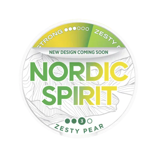 NORDIC SPIRIT Zesty Pear Strong - citrus, pear flavour, all-white nicotine pouch by JTI