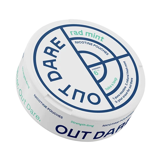 OUTDARE Rad Mint - 6mg - zesty, bold mint flavour, all-white nicotine pouch by OutDare LLC