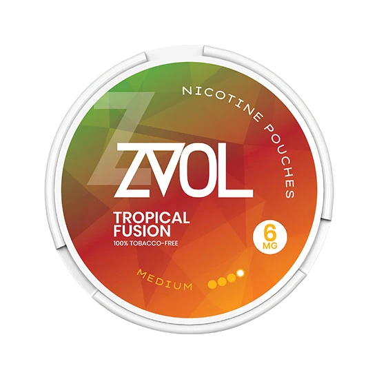 ZVOL Tropical Fusion - 6mg - zesty, bold tropical flavour, all-white nicotine pouch by
