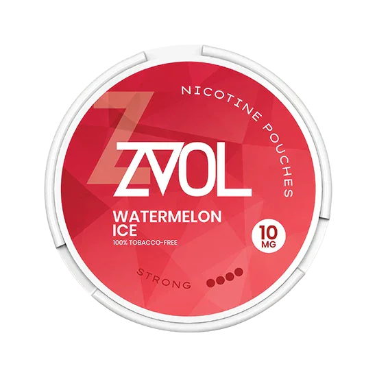 ZVOL Watermelon Ice - 10mg - zesty, bold watermelon flavour, all-white nicotine pouch by