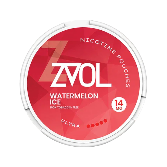 ZVOL Watermelon Ice - 14mg - zesty, bold watermelon flavour, all-white nicotine pouch by