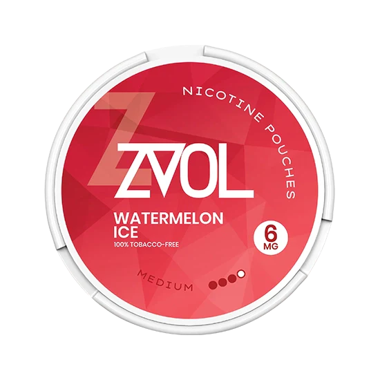ZVOL Watermelon Ice - 6mg - zesty, bold watermelon flavour, all-white nicotine pouch by