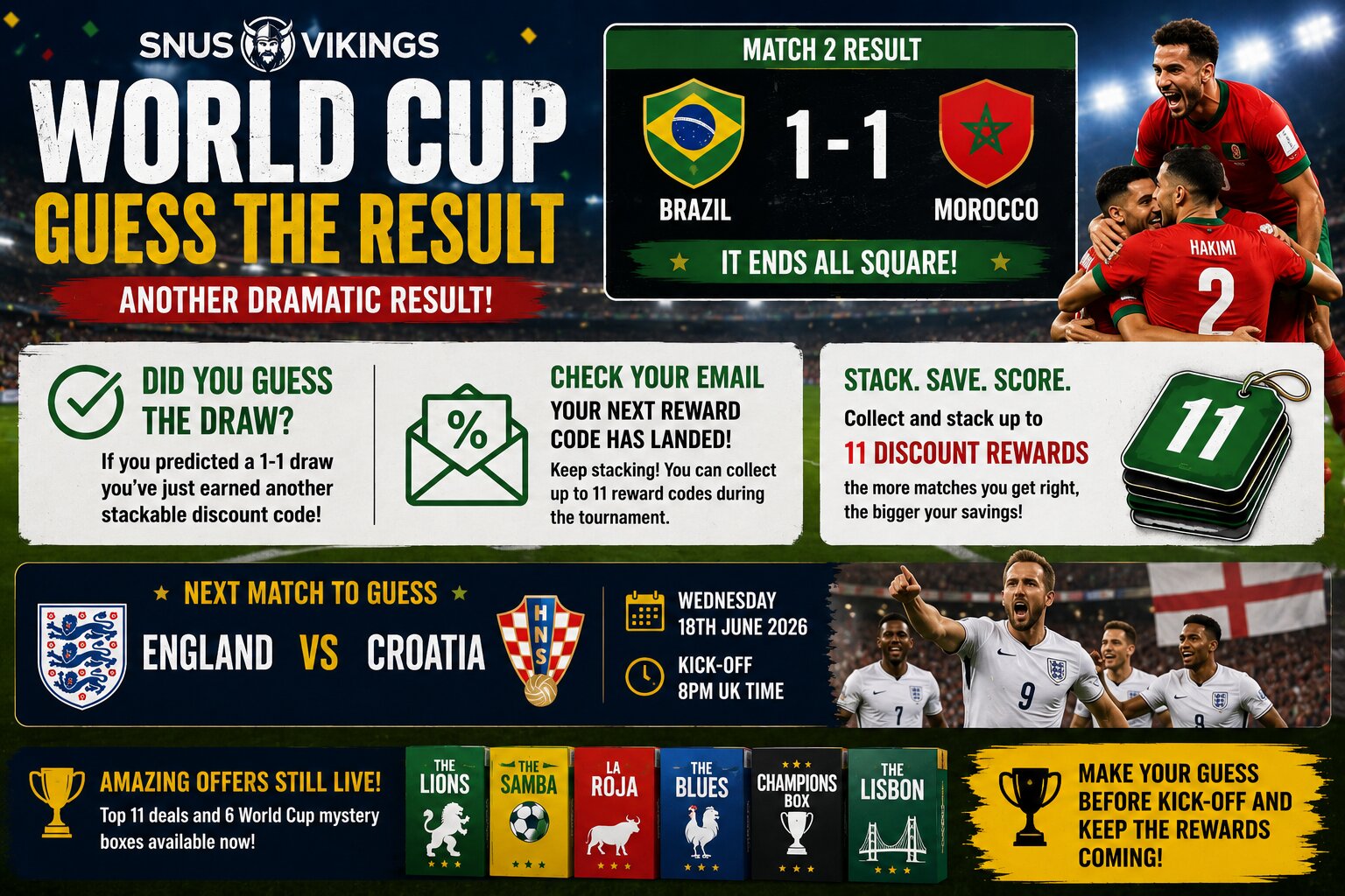 Brazil and Morocco Share the Points as Attention Turns to England's World Cup Opener