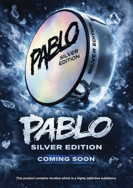 Pablo Silver Edition Nicotine Pouches Arriving at Snus Vikings on 30 March 2026
