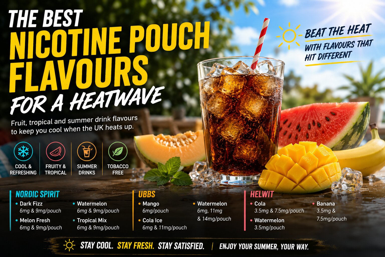 The Best Nicotine Pouch Flavours for a UK Heatwave