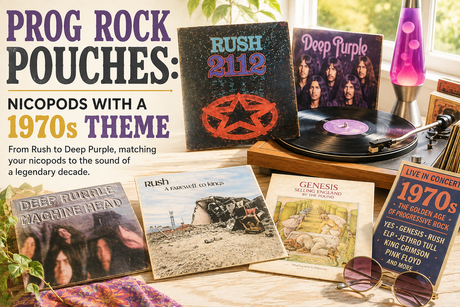 Prog Rock Pouches: Nicopods with a 1970s theme