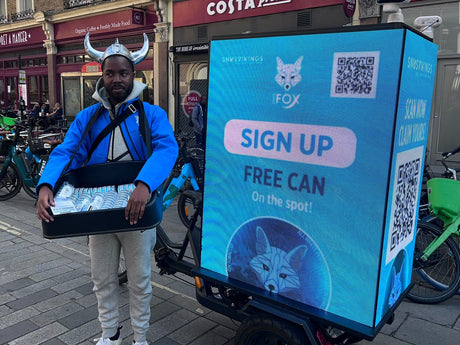 Find the Snus Vikings Bike in Shoreditch & Get Free White Fox Pouches!