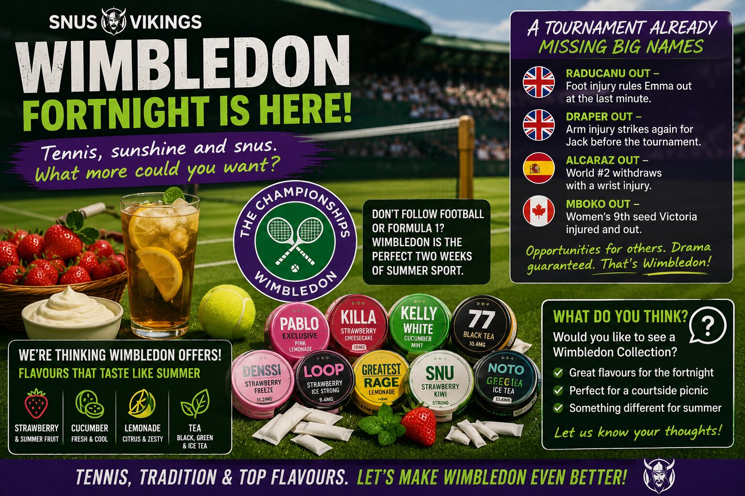 Not Into Football or Formula 1? Wimbledon Is Finally Here... and We've Got an Idea