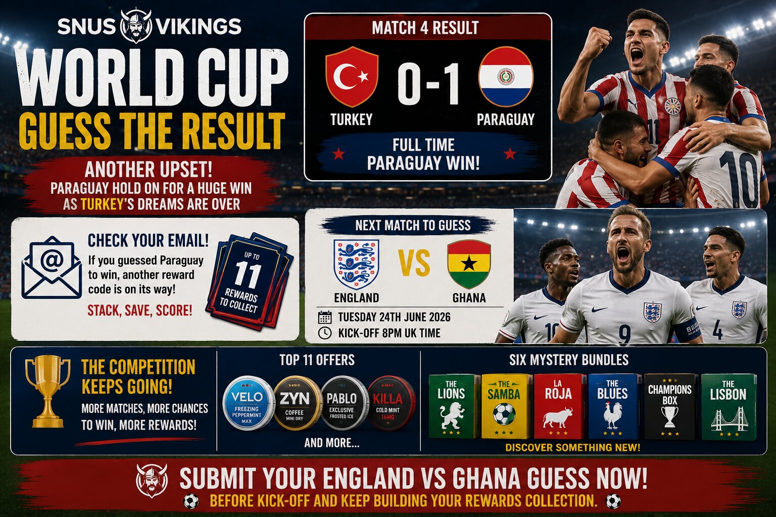 Paraguay Spring a Surprise as Attention Turns to England vs Ghana