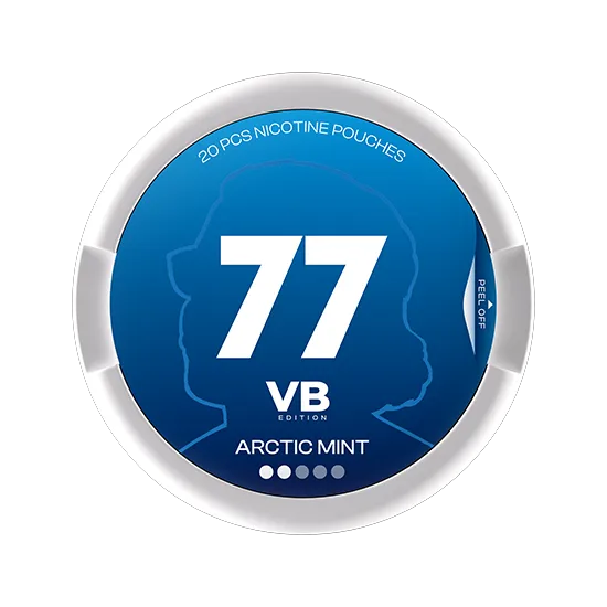 77 VB Edition Arctic Mint - 5.2mg - intense Mint flavour, all-white nicotine pouch by Luna Corporate