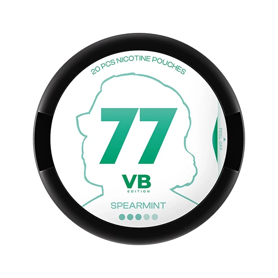 77 VB Edition Spearmint - 10.4mg - fruity Spearmint flavour, all-white nicotine pouch by Luna Corporate