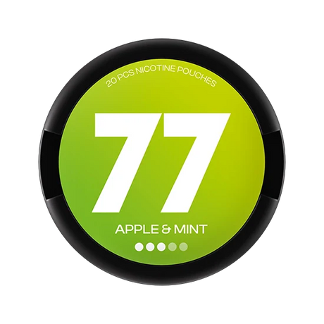 77 Apple & Mint - 10.4mg - bold Apple, Mint flavour, all-white nicotine pouch by Luna Corporate