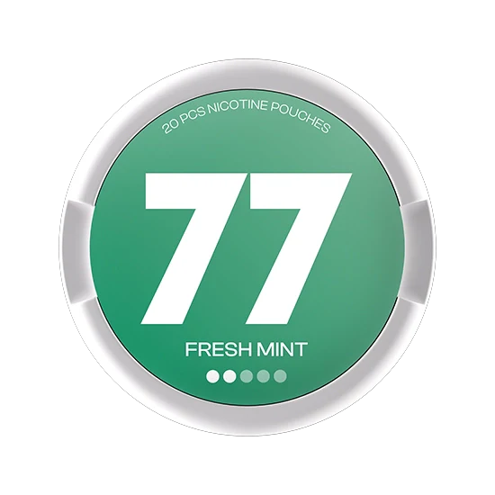 77 Fresh Mint - 5.2mg - fresh Mint flavour, all-white nicotine pouch by Luna Corporate