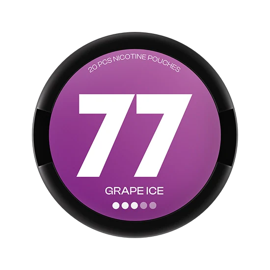 77 Grape Ice - 10.4mg - vibrant Grape flavour, all-white nicotine pouch by Luna Corporate