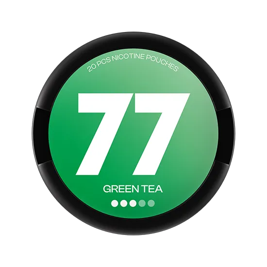 77 Green Tea - 10.4mg - clean Green Tea flavour, all-white nicotine pouch by Luna Corporate