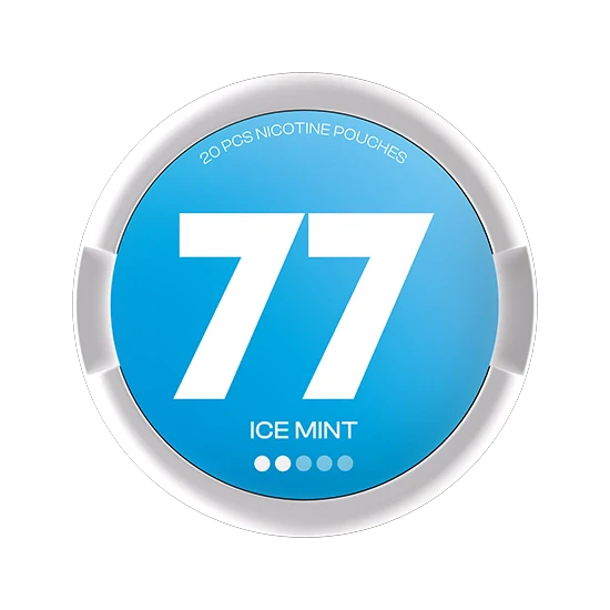 77 Ice Mint - 5.2mg - smooth Ice flavour, all-white nicotine pouch by Luna Corporate