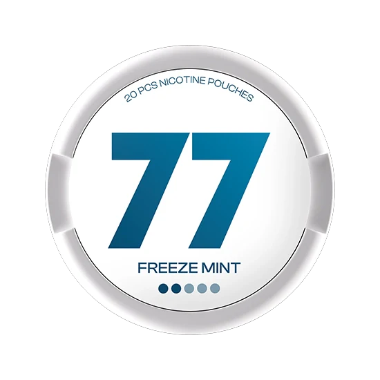 77 Freeze Mint - 5.2mg - frosty Mint flavour, all-white nicotine pouch by Luna Corporate