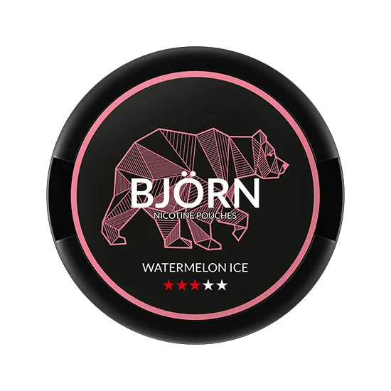 BJORN Watermelon Ice - 9.1mg - fruity Watermelon flavour, all-white nicotine pouch by Luna Corporate