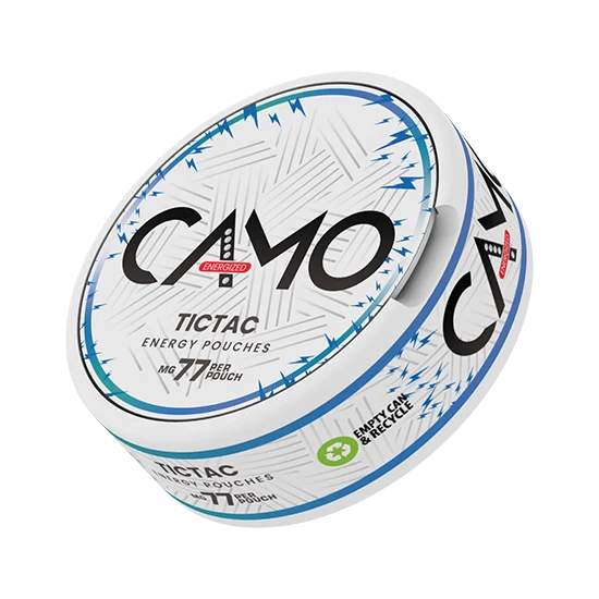 CAMO Tictac (77mg Caffeine) slim pouches, flavour: Sweet, Mint, Candy