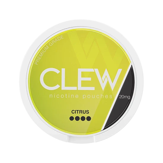 CLEW Citrus - 20mg - zesty, clean, tangy citrus all-white nicotine pouch by Nevcore Innovations Inc