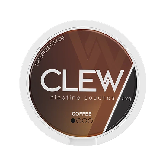 CLEW Coffee - 5mg - deep, rounded, roasted coffee all-white nicotine pouch by Nevcore Innovations Inc