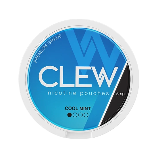 CLEW Cool Mint - 5mg - refreshing, crisp, clean cool mint all-white nicotine pouch by Nevcore Innovations Inc