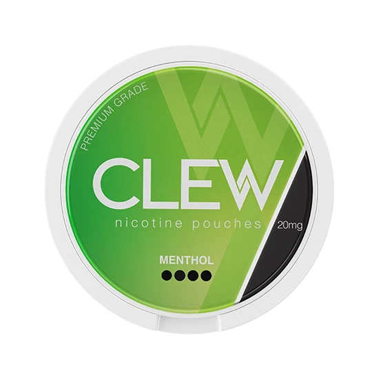 CLEW Menthol - 20mg - crystalline, sharp, cool menthol all-white nicotine pouch by Nevcore Innovations Inc
