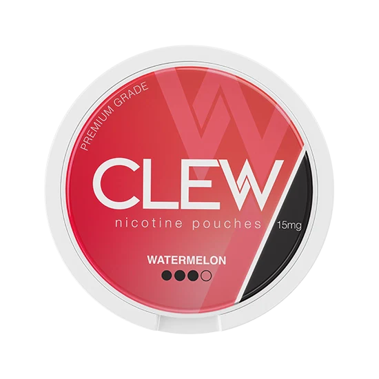 CLEW Watermelon - 15mg - candy-sweet, bright, fruity watermelon all-white nicotine pouch by Nevcore Innovations Inc