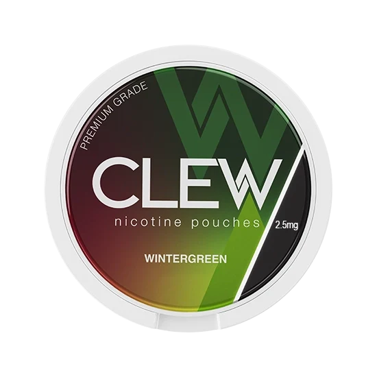 CLEW Wintergreen - 2.5mg - fresh, cool, tingling wintergreen all-white nicotine pouch by Nevcore Innovations Inc