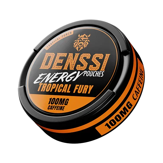 DENSSI Tropical Fury (100mg Caffeine) Tropical Punch slim pouches can