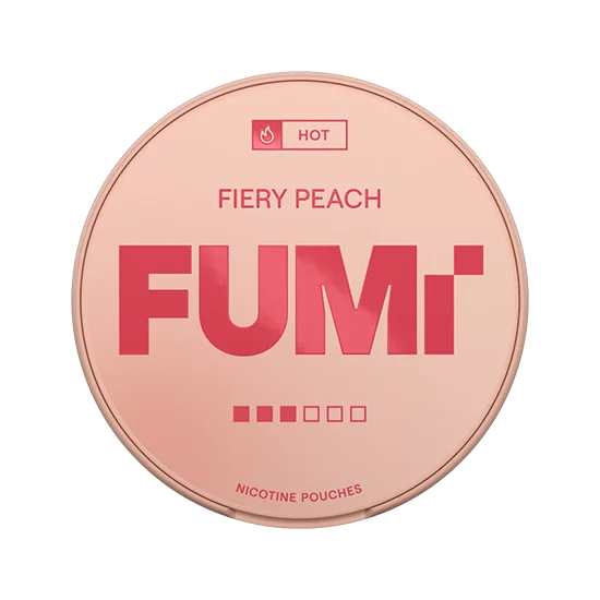 FUMI Fiery Peach Strong peach flavour slim nicotine pouches