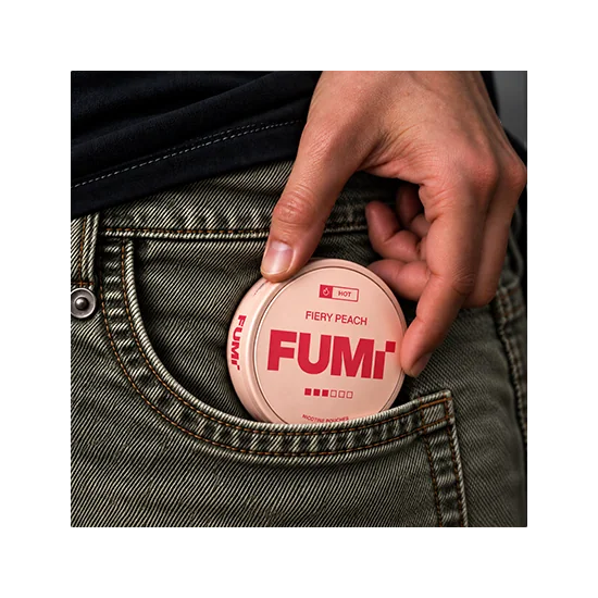 FUMI Fiery Peach Strong peach flavour slim nicotine pouches