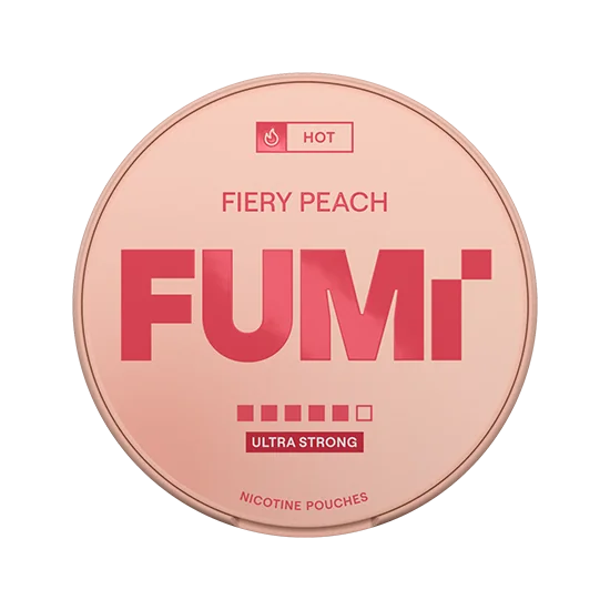 FUMI Fiery Peach Ultra Strong peach flavour slim nicotine pouches