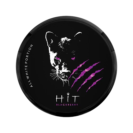 HIT Blackberry - juicy, ripe blackberry flavour, all-white nicotine pouch by GN Tobacco
