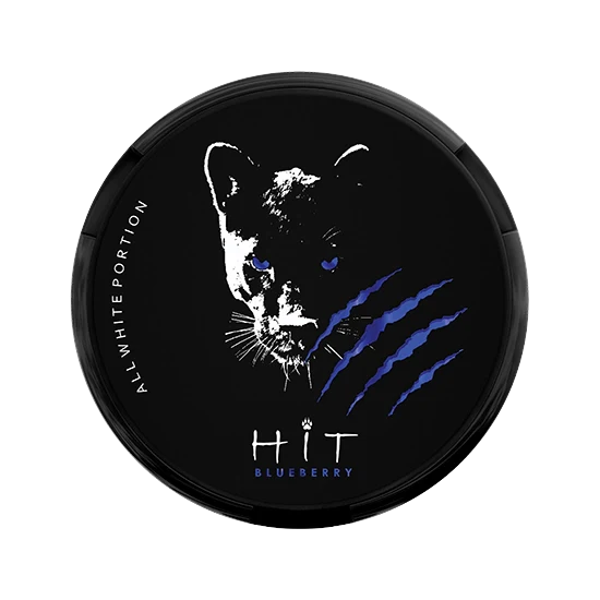 HIT Blueberry - juicy, ripe blueberry flavour, all-white nicotine pouch by GN Tobacco