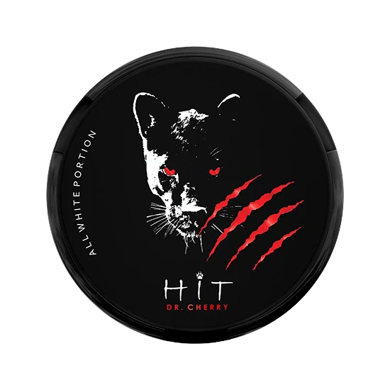 HIT Dr Cherry - juicy, ripe cherry flavour, all-white nicotine pouch by GN Tobacco