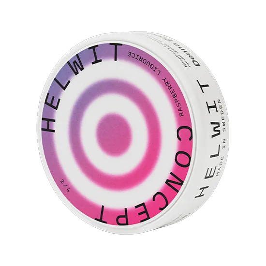 helwit raspberry liquorice nicotine pouch  