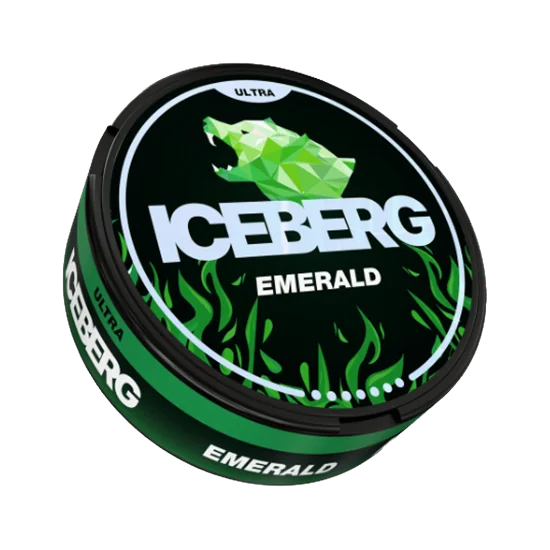 ICEBERG Emerald 70mg slim nicotine pouches with apple lemon mint flavour
